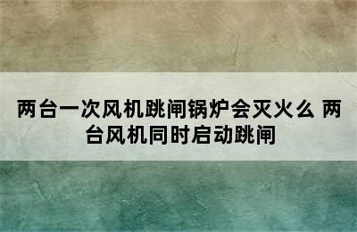 两台一次风机跳闸锅炉会灭火么 两台风机同时启动跳闸